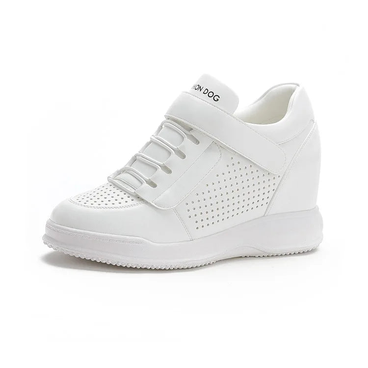 Autumn High Top Wedge Platform Sneakers - Hidden Heels Casual Shoes