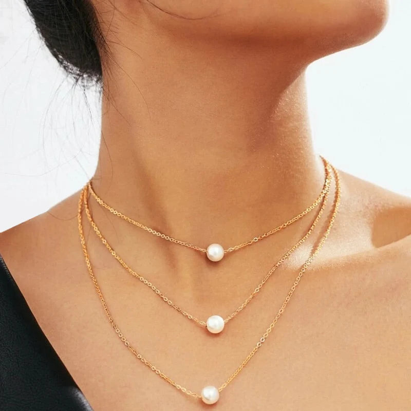 Elegant Wedding Big Pearl Choker Necklace for Women