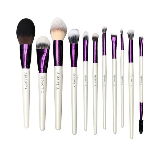 Soft Synthetic Makeup Brush Srt with Wooden Handles