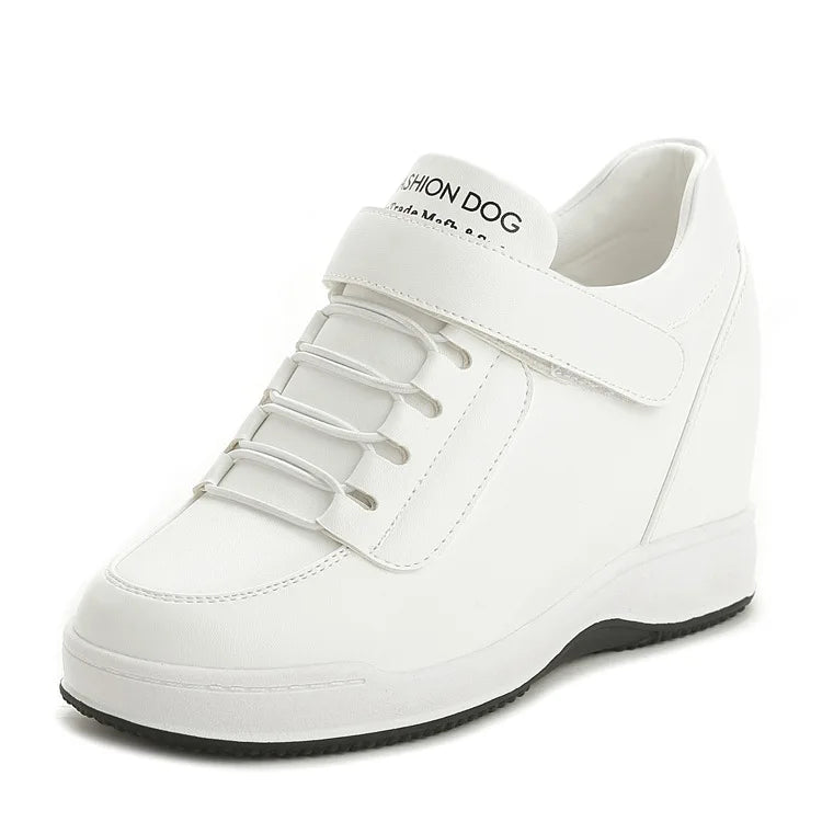 Autumn High Top Wedge Platform Sneakers - Hidden Heels Casual Shoes