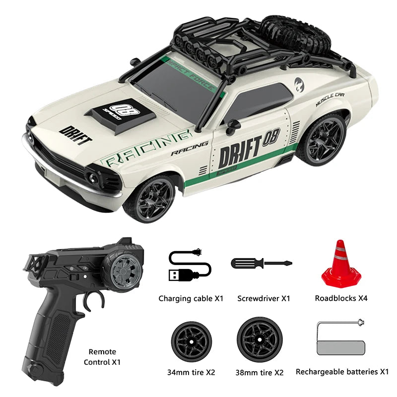 2026 RC Car 1/18 Scale Retro Remote Control Car with Light
