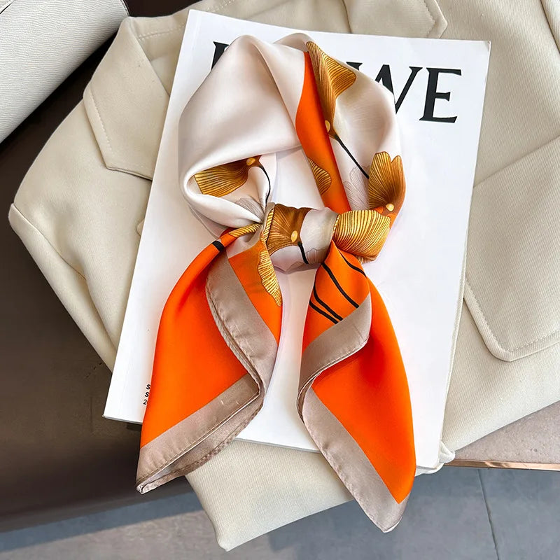 Luxury Silk Feeling Neckerchief for Women Designer Style Neck Wrap & Hair Accessory