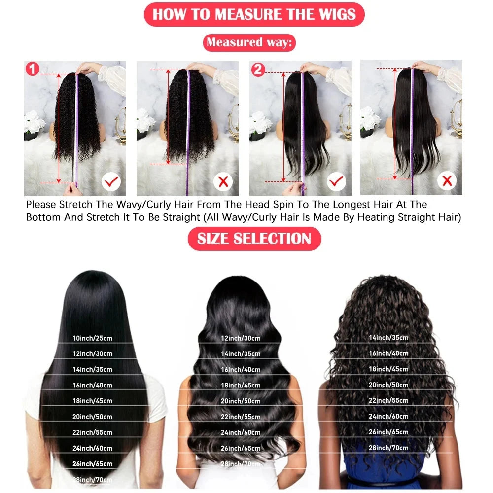 Chocolate Brown Deep Wave Lace Front Wig- 13x6 Frontal & 4x4 Closure 20-40 Inch