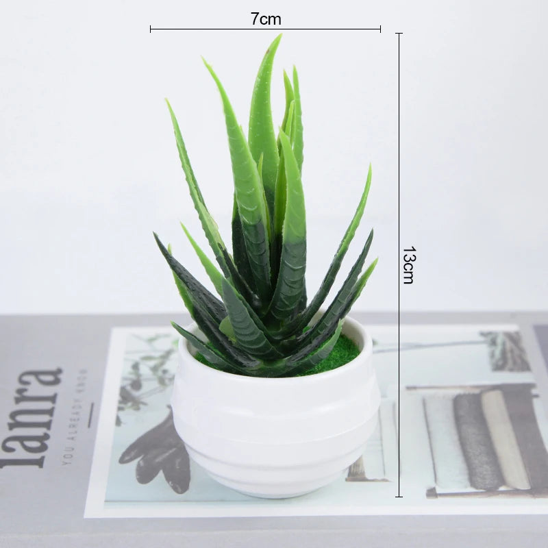 Artificial Bonsai Tree with Flower-Fake Potted Plant for Home Room & Garden Decoration
