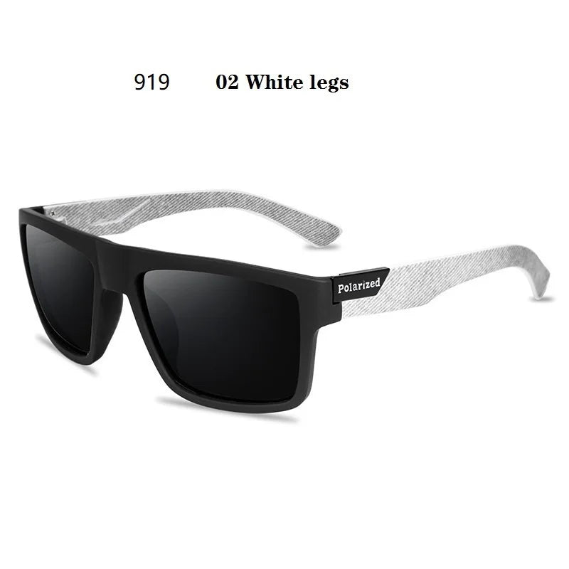 Fashion Square Polarized Sunglasses for Men- Vintage Designer UV400 Shades