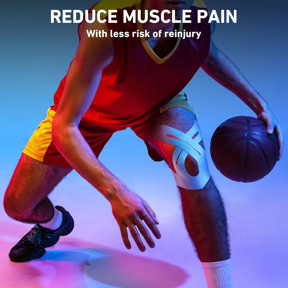 Professional Kinesiology Tape 10-Pack - Waterproof Athletic Tape for Muscle Stability & Active Support