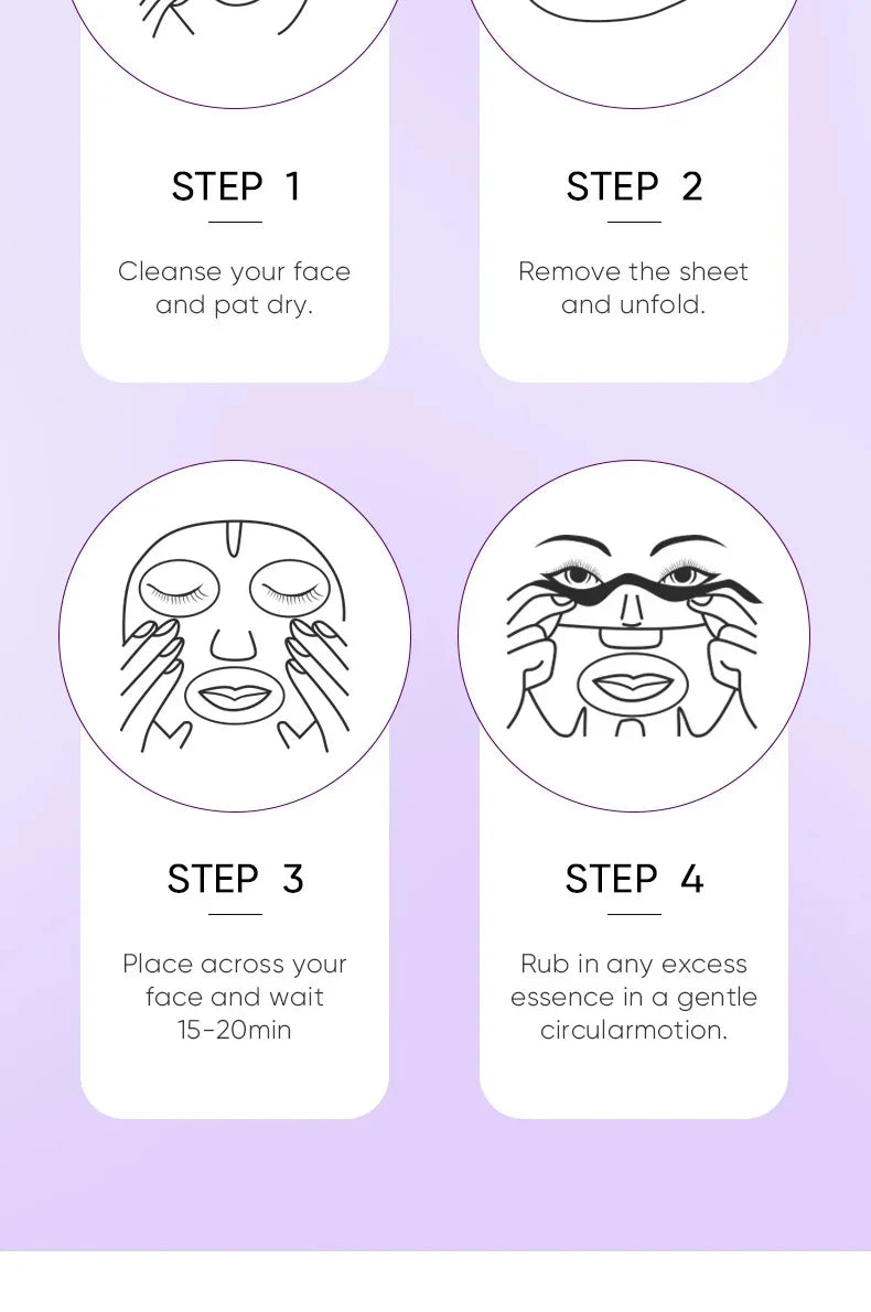 Collagen Anti-Aging Facial Mask Hydrating, Brightening & Wrinkle Repair
