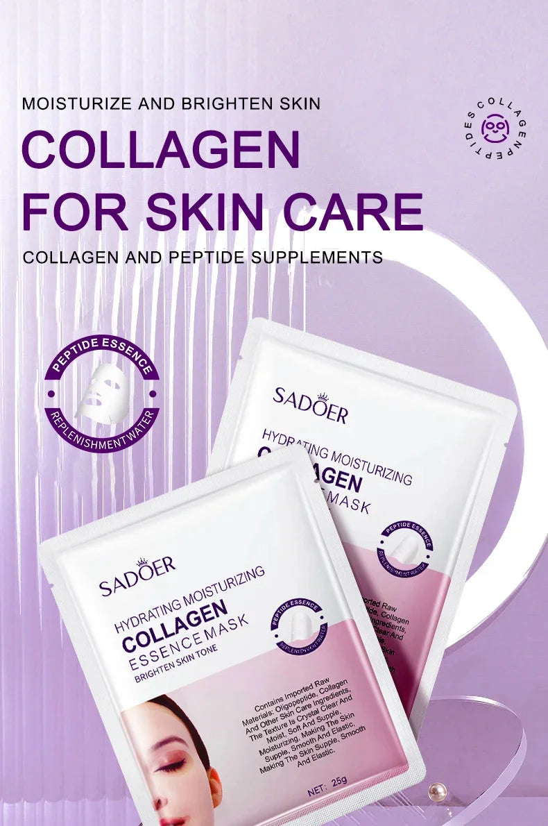 Collagen Anti-Aging Facial Mask Hydrating, Brightening & Wrinkle Repair