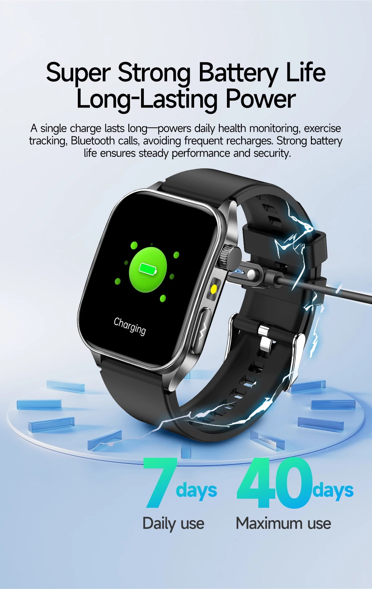 2025 Nursing Grade Laser Therapy Smartwatch- ECG PPG Blood Pressure Uric Acid Monitor