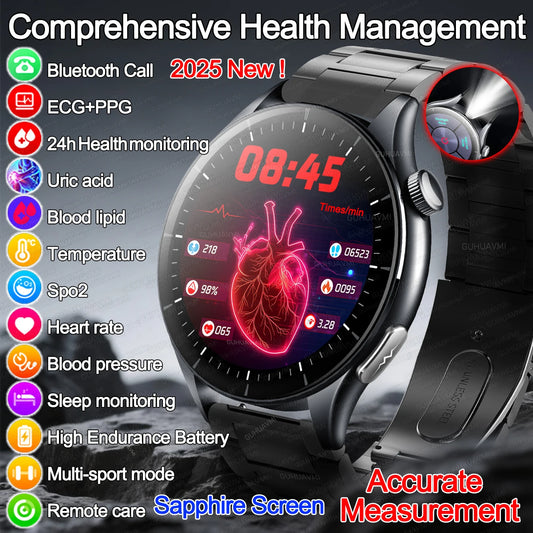 2025 Clinical Grade Laser Therapy Smartwatch - Blood Pressure Heart Rate Monitor