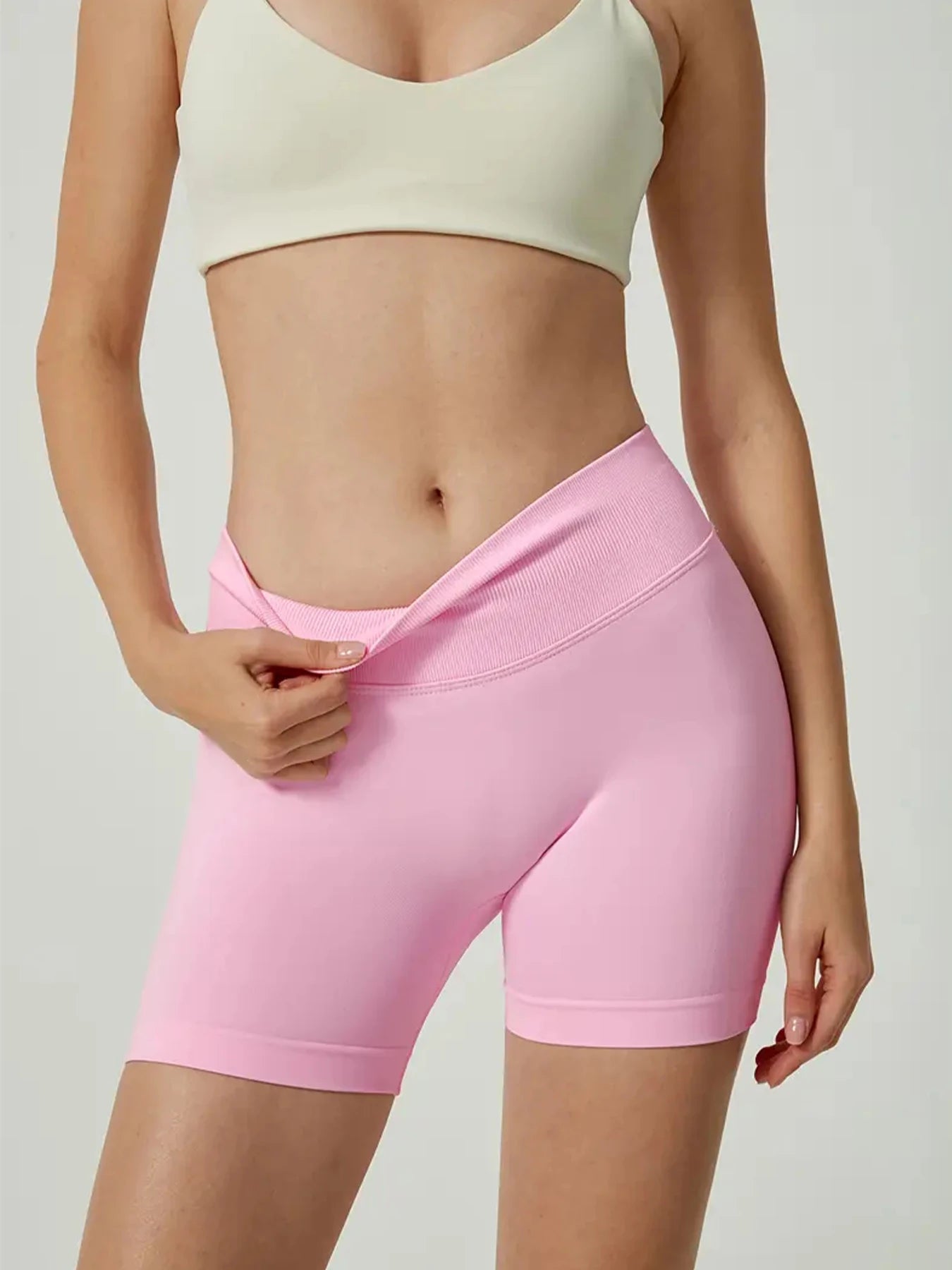 Women's High Waisted Seamless Fitness Shorts