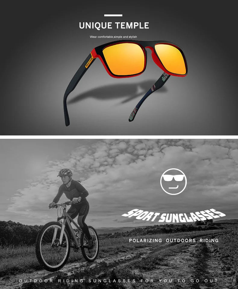Fashion Square Polarized Sunglasses for Men- Vintage Designer UV400 Shades