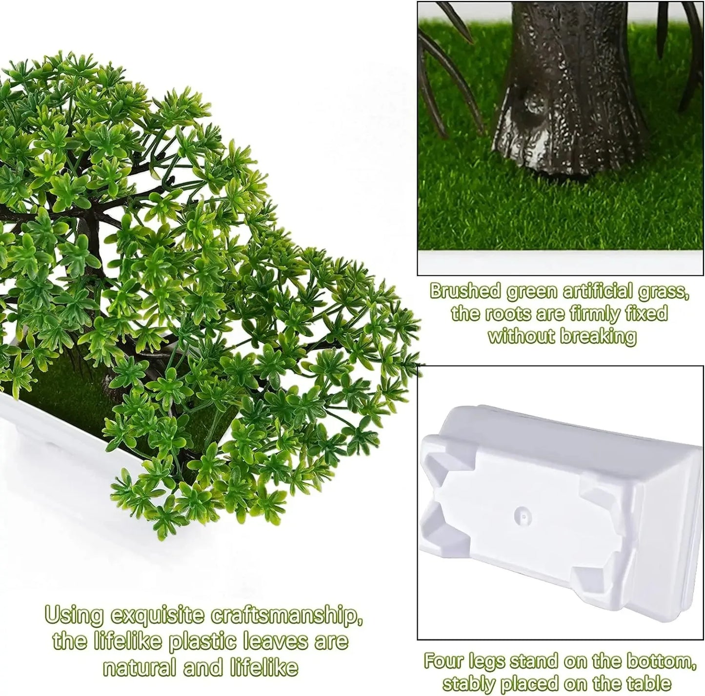 Artificial Bonsai with Faux Flowers Potted Fake Plant for Home, Wadding & Housewarmings Decor