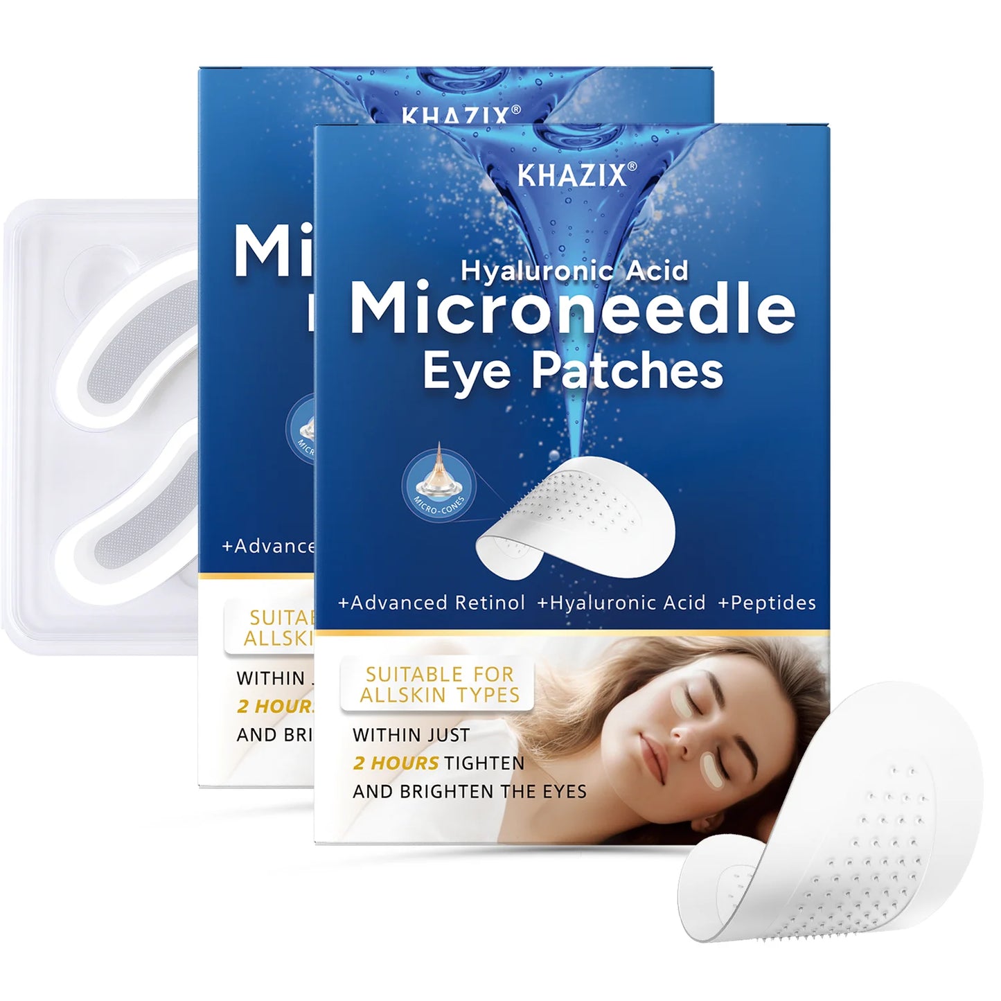 Retinol Microneedle Eye Patches with Hyaluronic Acid - Aging Under Eye Treatment