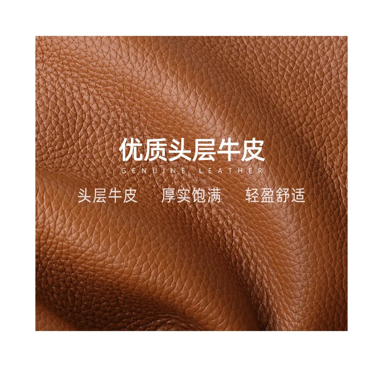 Luxury 100% Genuine Cowhide Leather Tote Bucket Bag