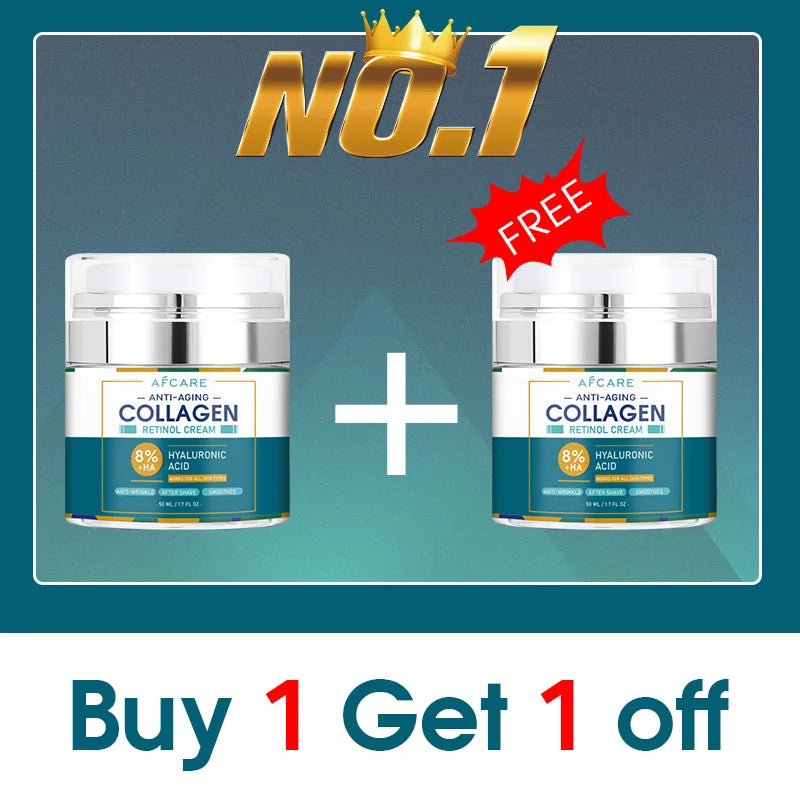 8% HA Collagen Wrinkle Remover Face Cream Anti-Aging Fade Fine Lines Firming Lifting Moisturizing Tighten Beauty Skin Care