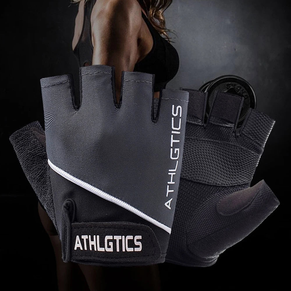 Breathable Cycling & Gym Gloves Fingerless Workout Gloves for Men & Women