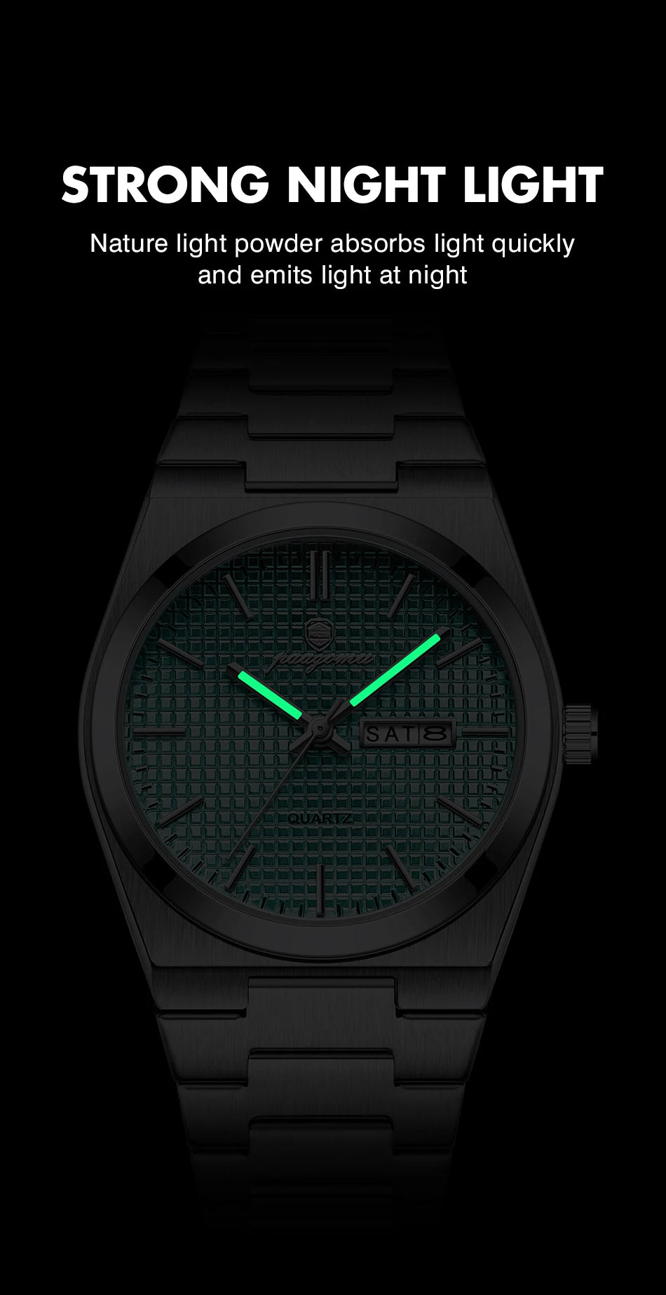 PAAZOMU Luxury Men's Chronograph Watch - Luminous, Waterproof, Dat Display