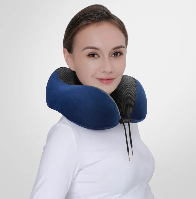 U Shaped Memory Foam Travel Neck Pillow - Soft & Comfortable for Travel