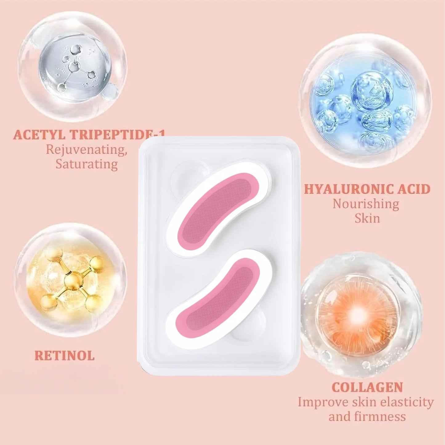 Retinol Microneedle Eye Patches with Hyaluronic Acid - Aging Under Eye Treatment