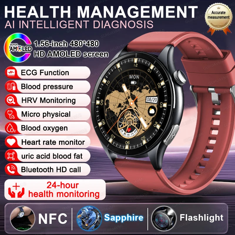 2025 Clinical Grade Laser Therapy Smartwatch - Blood Pressure Heart Rate Monitor