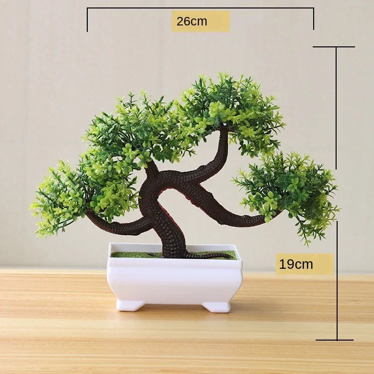 Artificial potted Bonsai Tree- Faux Green Plant for Hime, Garden & Patty Decor