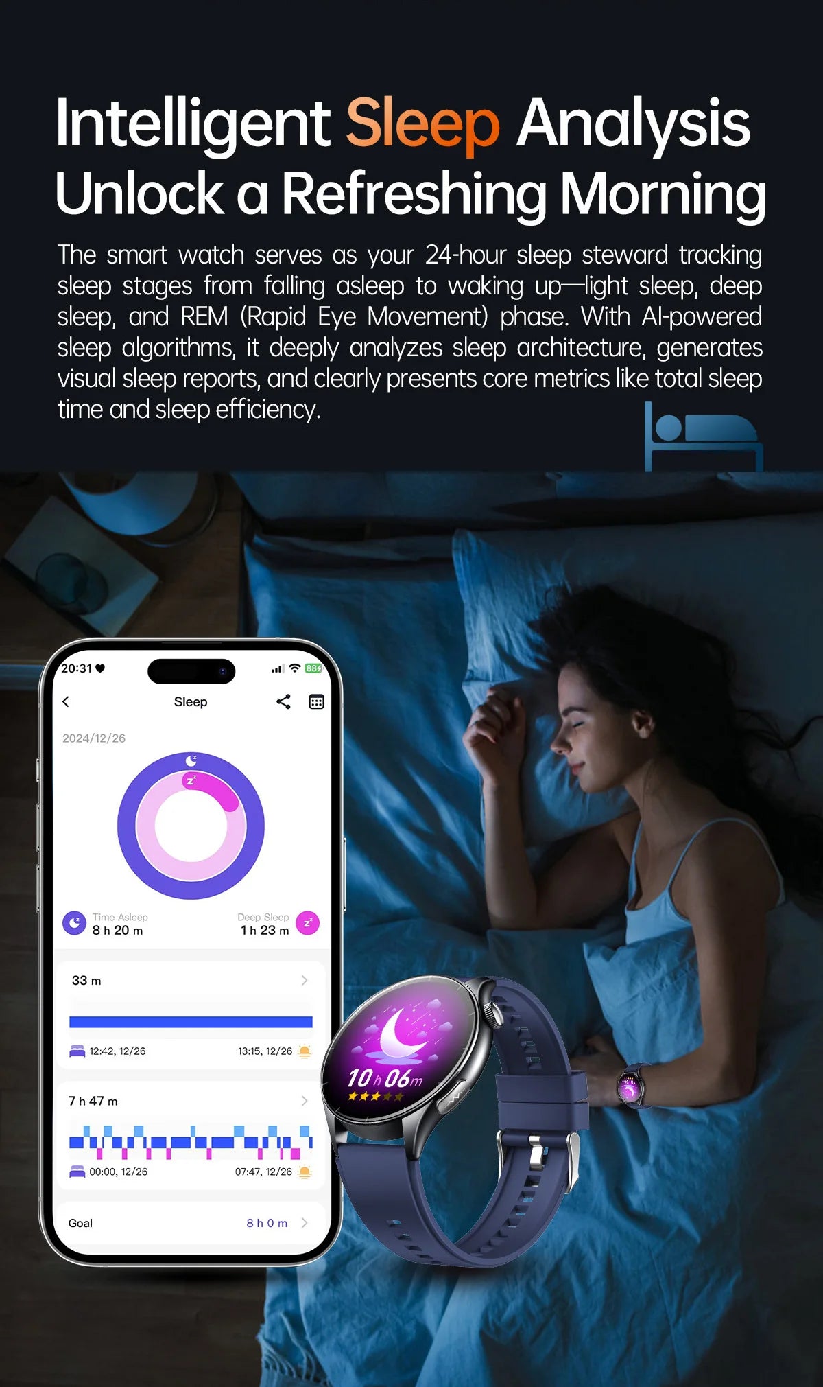 2025 Clinical Grade Laser Therapy Smartwatch - Blood Pressure Heart Rate Monitor