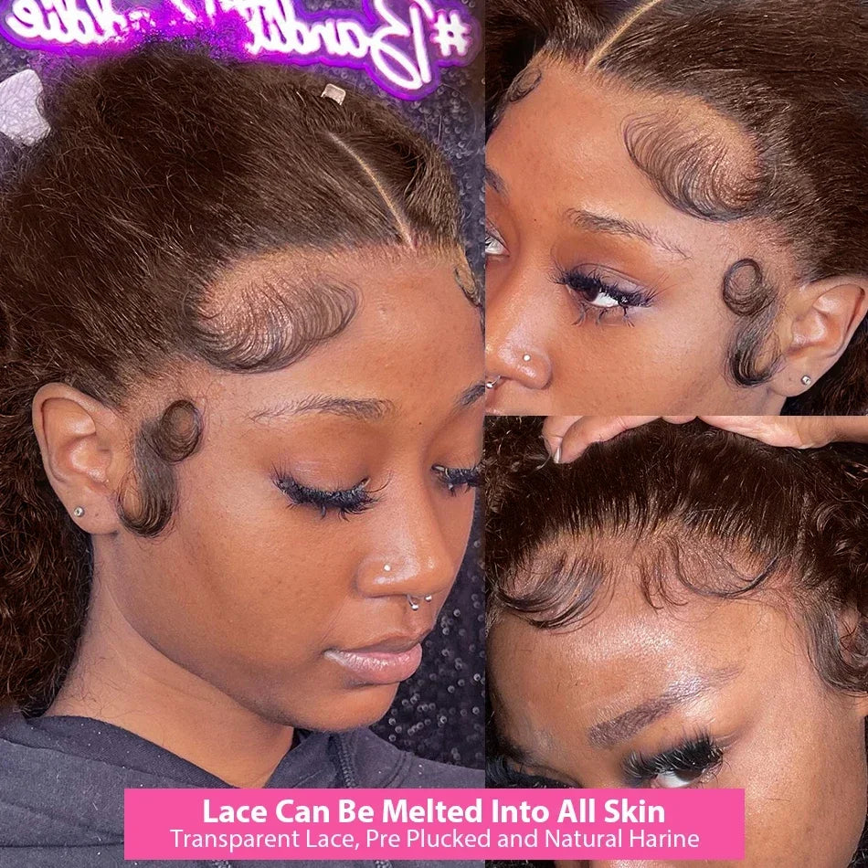 Deep Curly Lace Front Wig- 13x4 / 13x6 HD Lace Human Hair Wig for Women