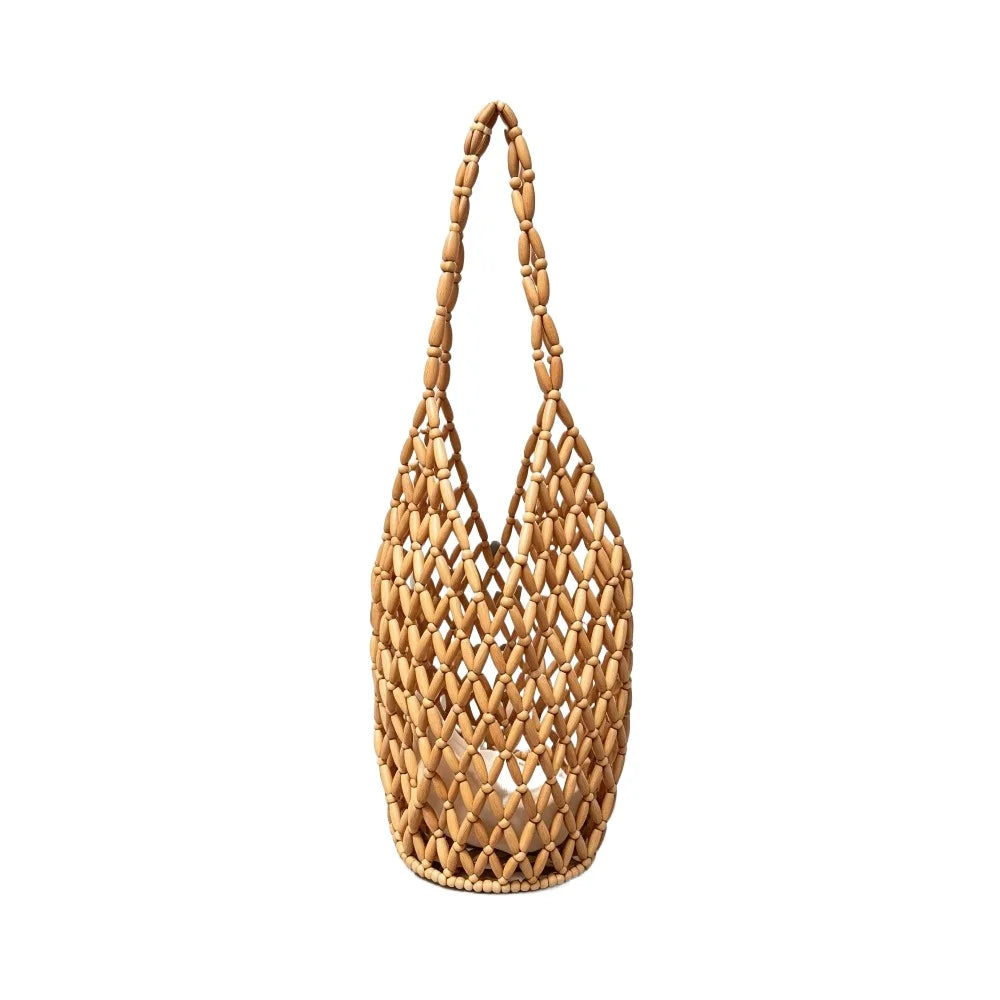 Women's Woven Bucket Bag- Hollow Out Beach Tote Shoulder Handbag