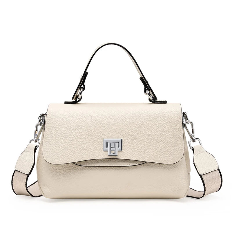 Women's Genuine Leather Top - Handle Envelop Bag - Luxury Crossbody Handbag