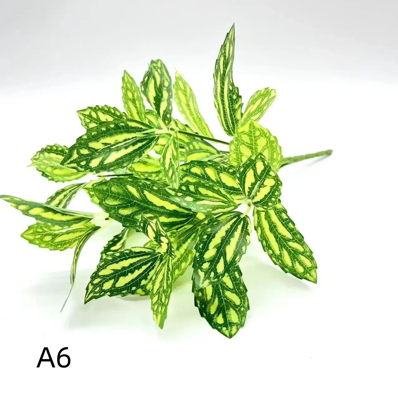 Artificial Silk Tortoiseshell Leaf Plant - Realistic Taro Dieffenbachia Fale Greenery for Home Decor