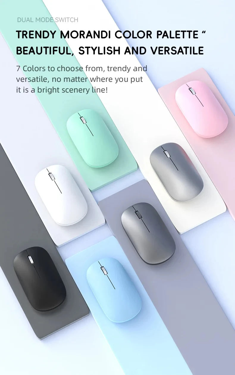 Wireless Mouse Type -C Charging - Silent Click Portable Ergonomic Computer Mouse