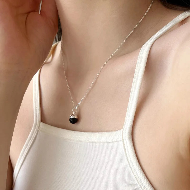 925 Sterling Silver Necklace Heart Pendant Love Adjustable Choker Elegant for Women Girl Jewelry Gift Dropshipping Wholesale