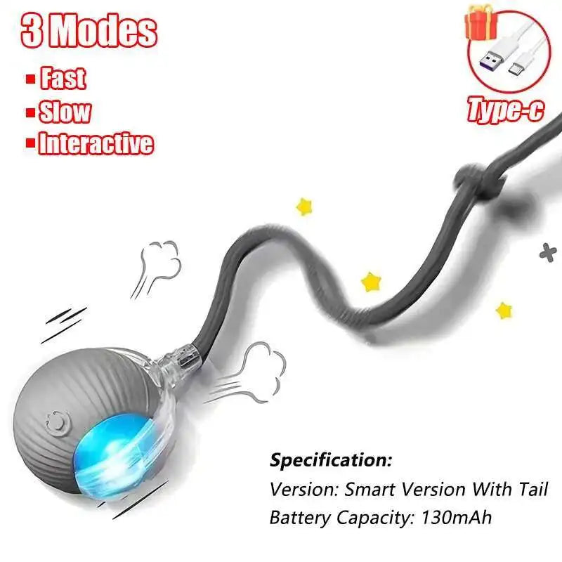 Smart Dog Interactive Ball Toy- Automatic Rolling Electric Ball for Dogs & Cats