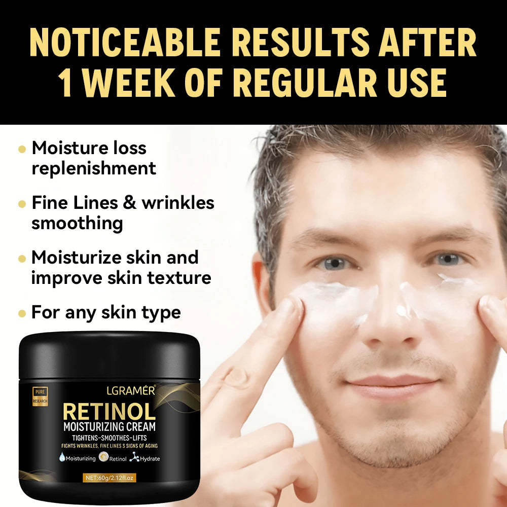 Men's Retinol Face Moisturizer- Anti- Aging & Hydrating Retinol Cream.