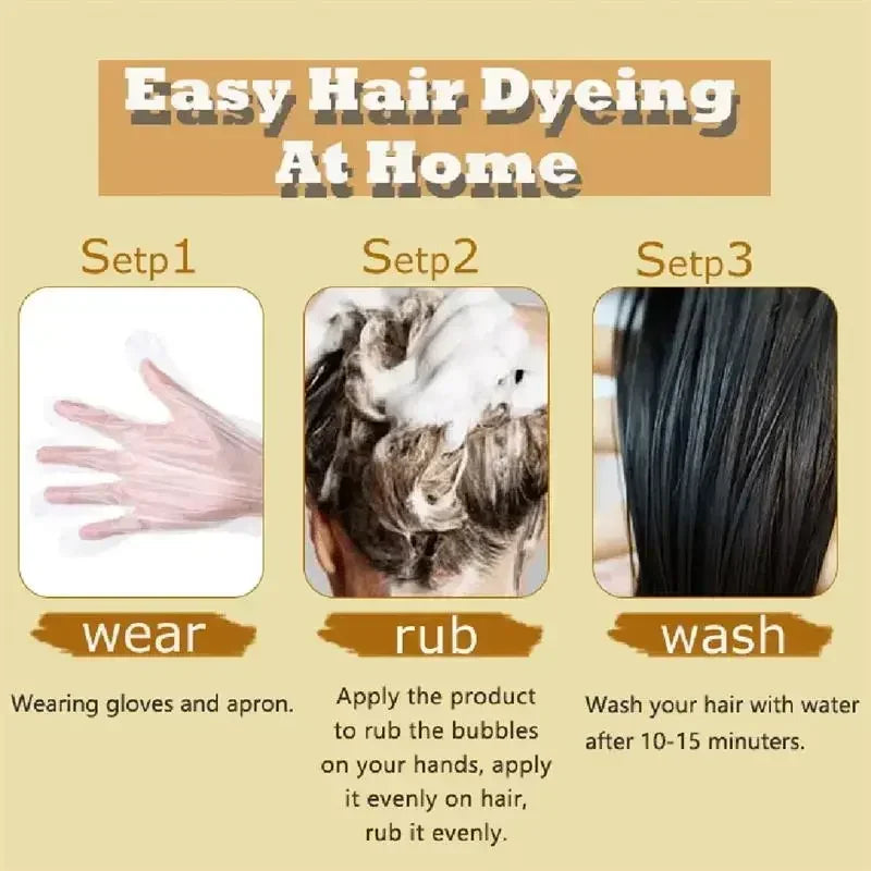 Natural Plant Hair Dye Shampoo - % Minute Gray Hair Color Treament