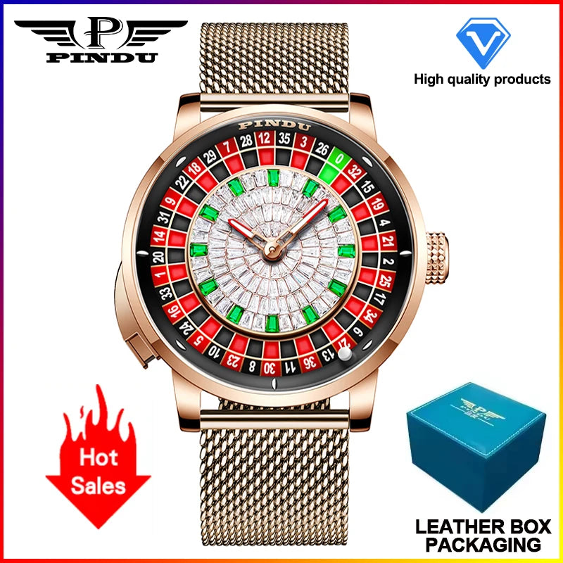 Men's Automatic Mechanical Watch - NH35 Movement Sapphire Crystal Leather