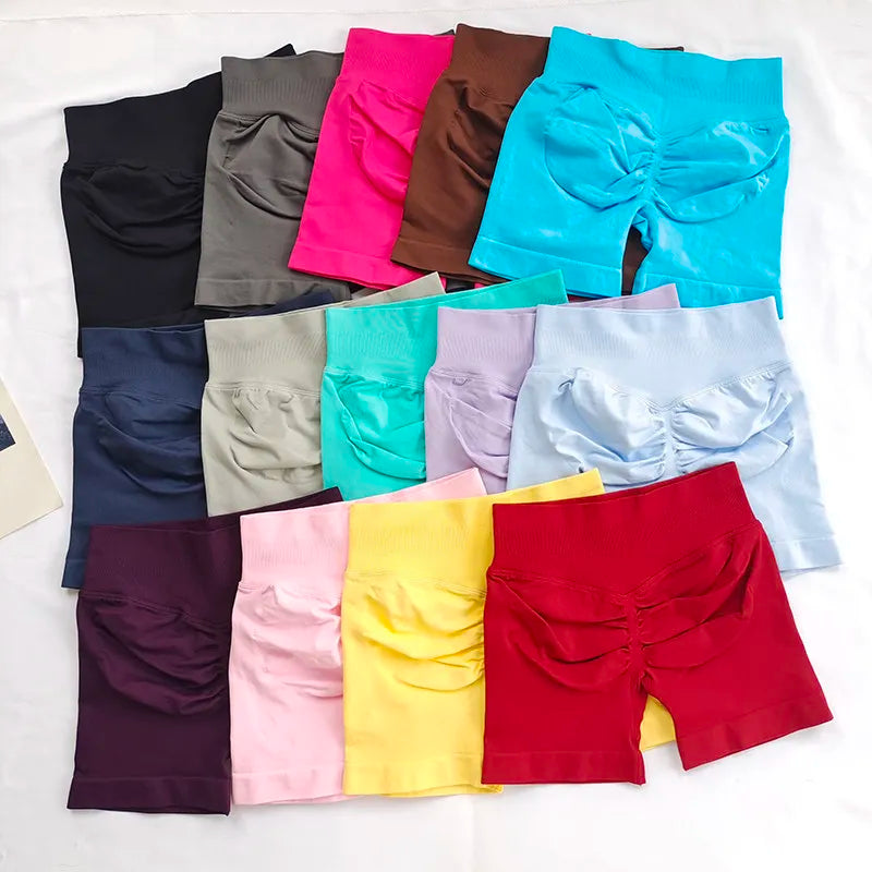Women's High Waisted Seamless Fitness Shorts