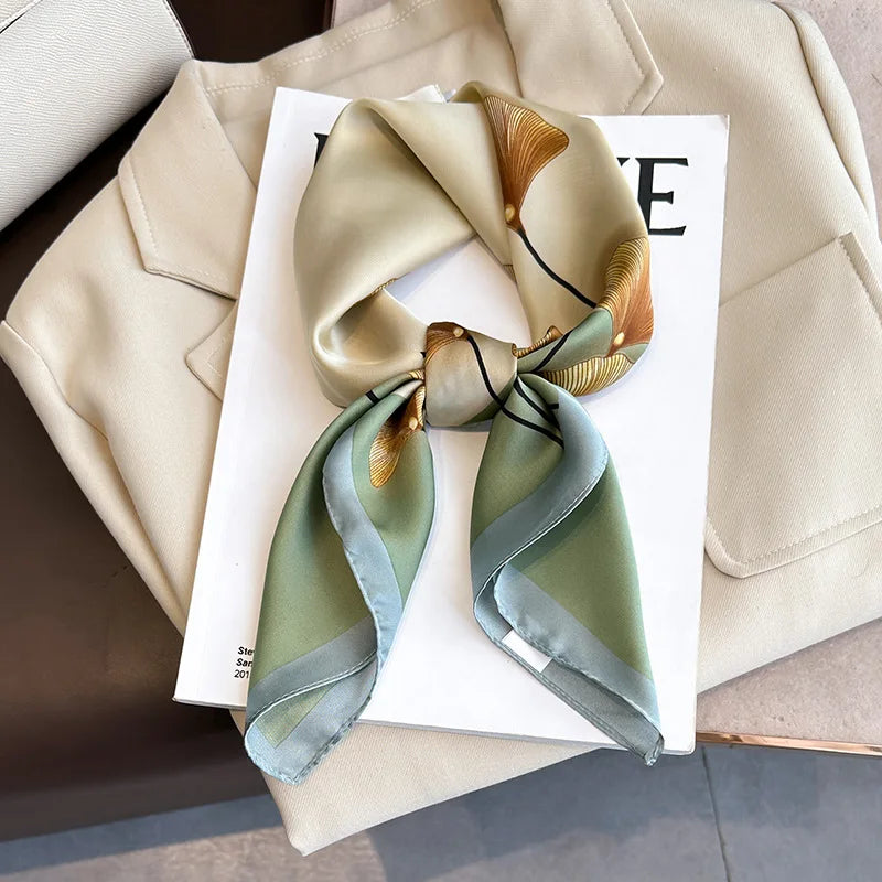 Luxury Silk Feeling Neckerchief for Women Designer Style Neck Wrap & Hair Accessory