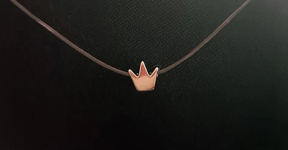 Crystal Zircon Water Drop Pendant Necklace - Invisible Chain Choker for Women