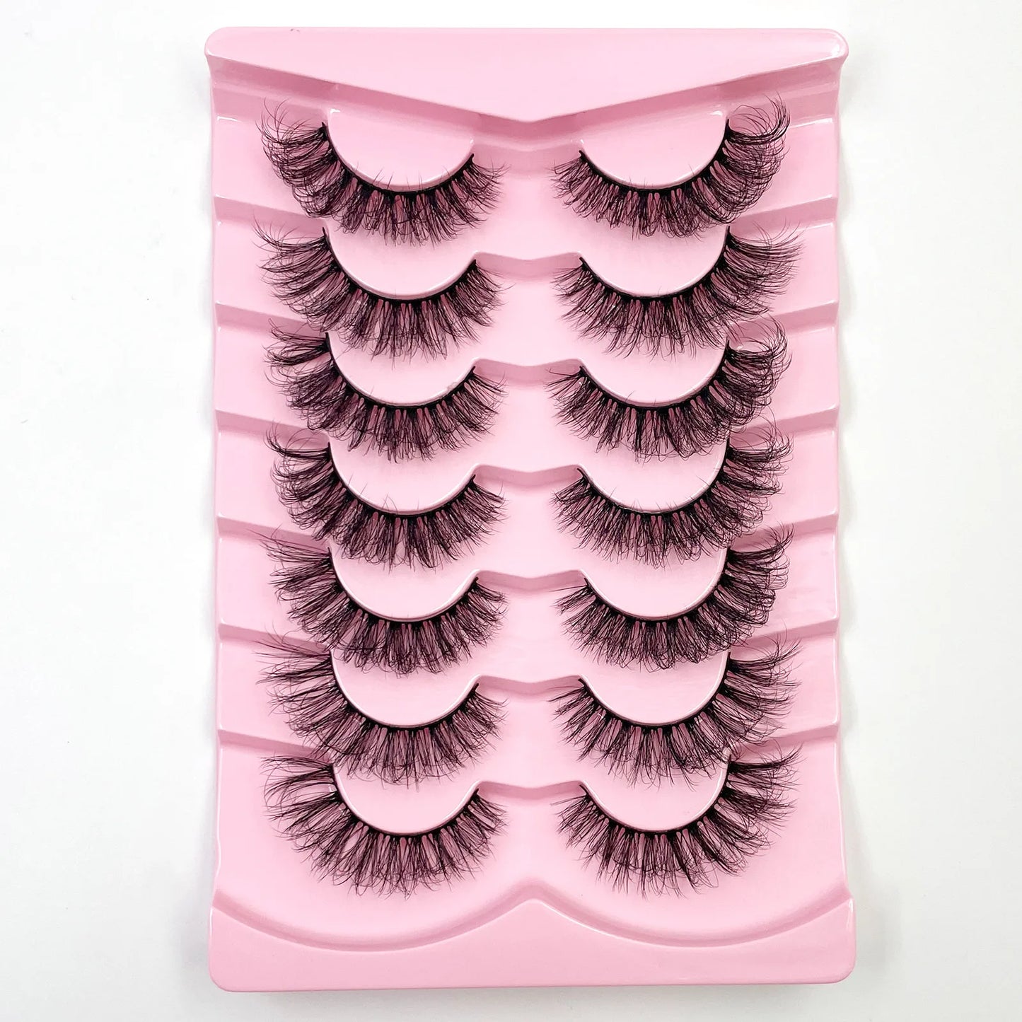 7 Pairs 3D Mink Full False Eyelashes Thick Dramatic Faux Lashes Wholesale Full Set