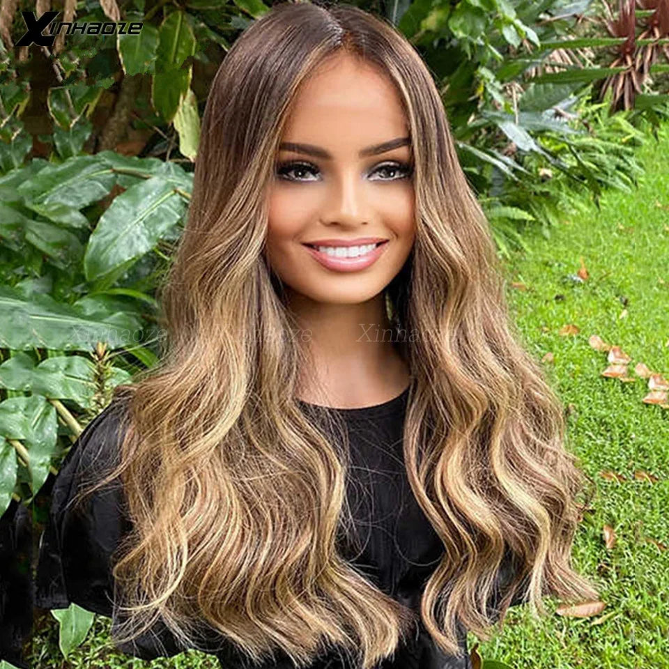 Body Wave Ombre Blond Wig 13x4 / 13x6 Lace Front Human Hair Wig