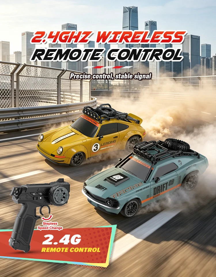 2026 RC Car 1/18 Scale Retro Remote Control Car with Light