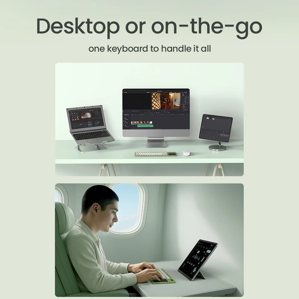 NILLKIN Foldable Bluetooth Keyboard with Touchpad - Rechargeable Wireless for iOS Android Windows