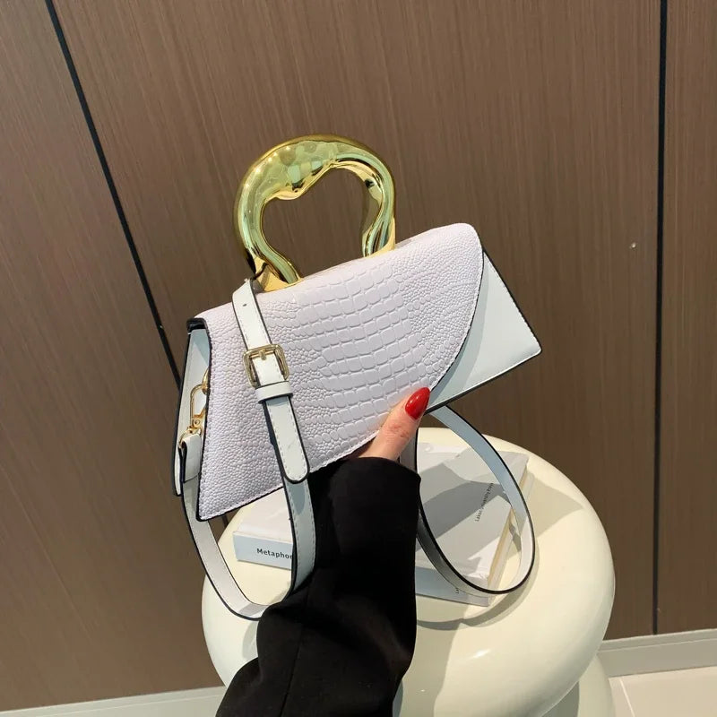 Solid Alligator PU Shoulder and Crossbody Bags Personality Designer Style High Quality Hand Bags for Women 2024 Fashion Hot Sale