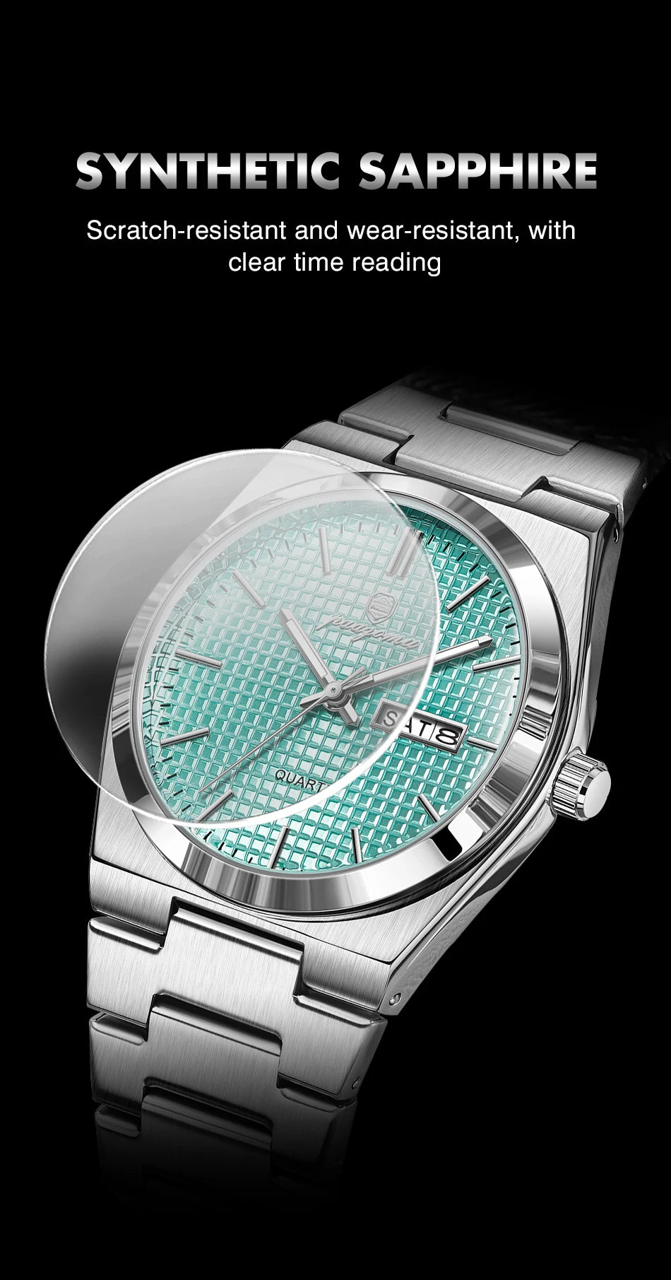 PAAZOMU Luxury Men's Chronograph Watch - Luminous, Waterproof, Dat Display