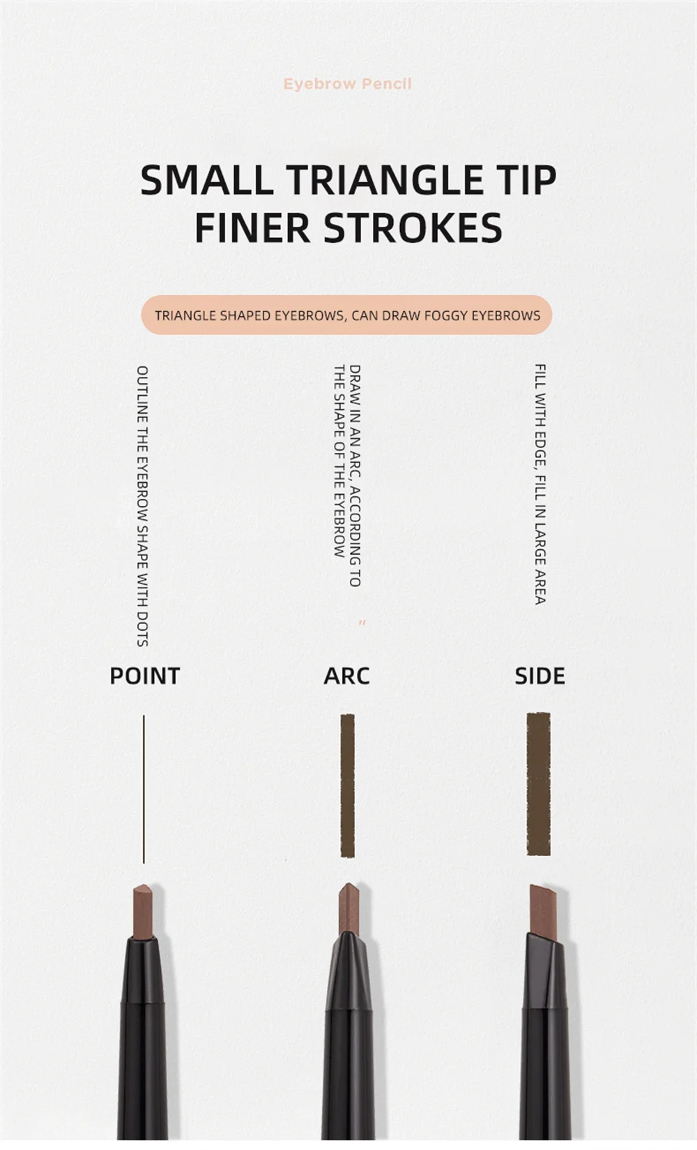 Waterproof Eyebrow Tattoo Pencil with Brush - Dark Coffee