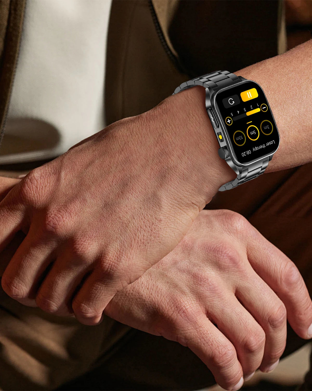 2025 Nursing Grade Laser Therapy Smartwatch- ECG PPG Blood Pressure Uric Acid Monitor