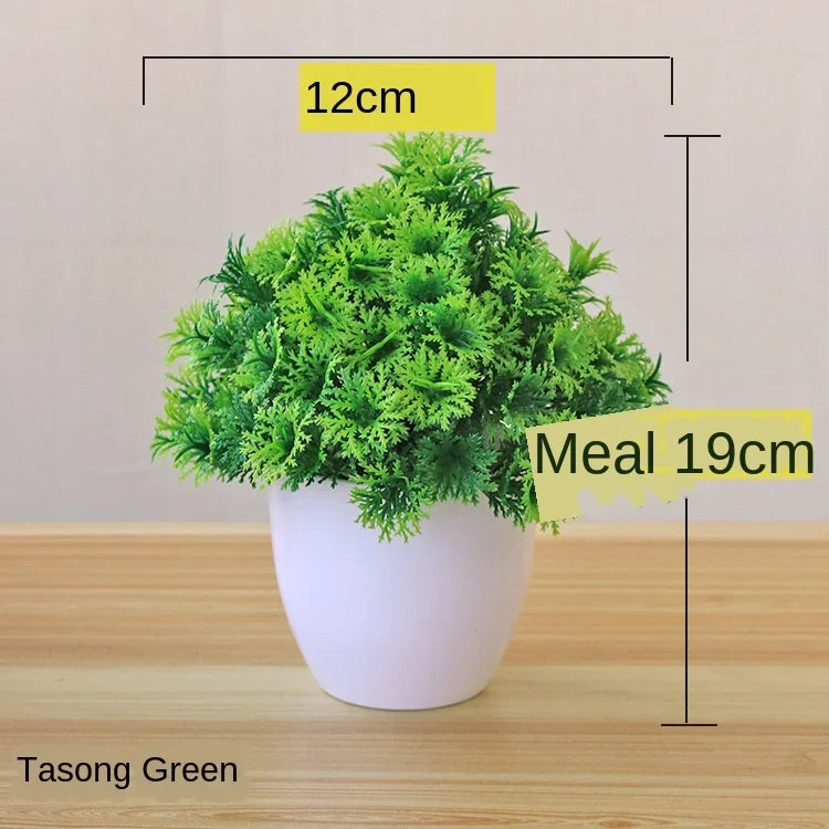 Artificial potted Bonsai Tree- Faux Green Plant for Hime, Garden & Patty Decor