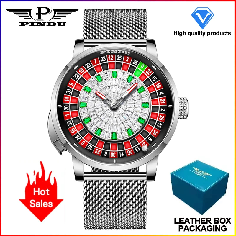 Men's Automatic Mechanical Watch - NH35 Movement Sapphire Crystal Leather